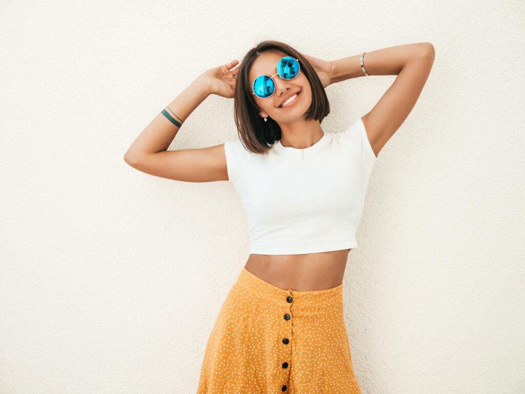 White Crop Top for women